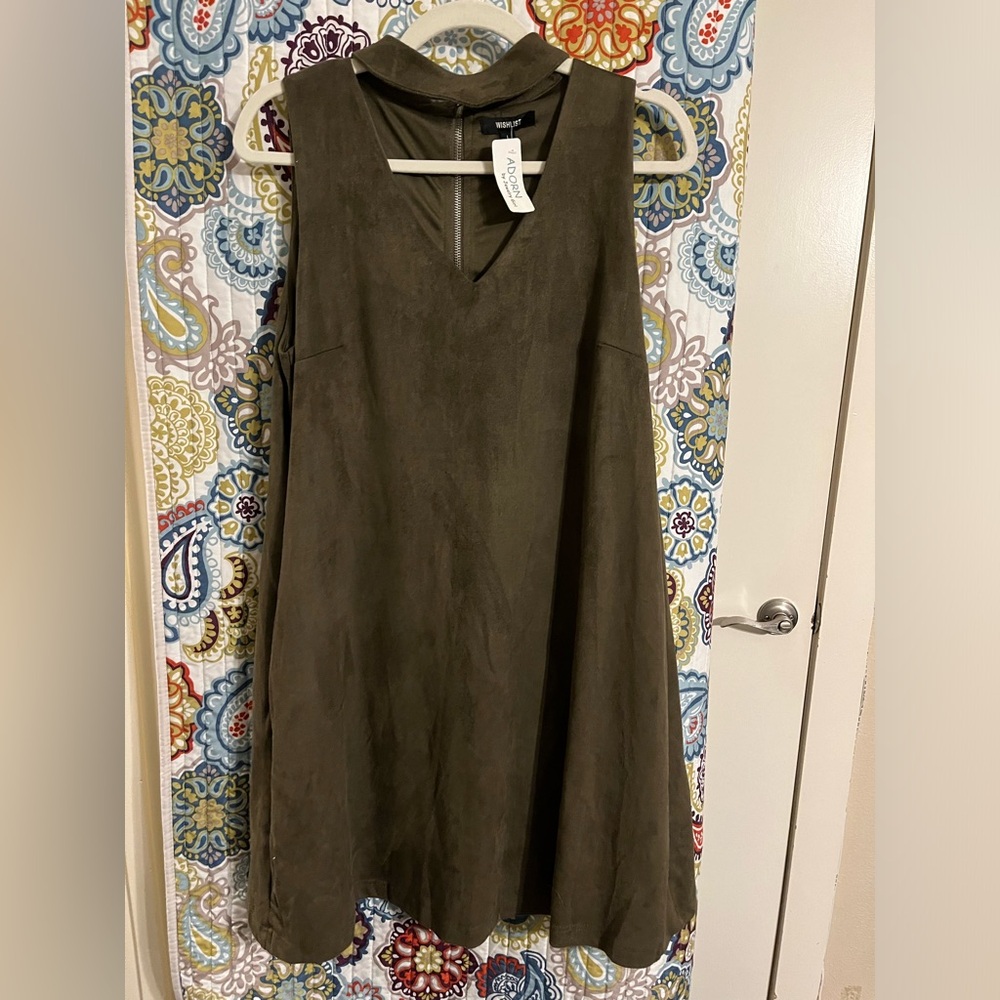 Wishlist - Size Large Boutique Faux Suede Dress
